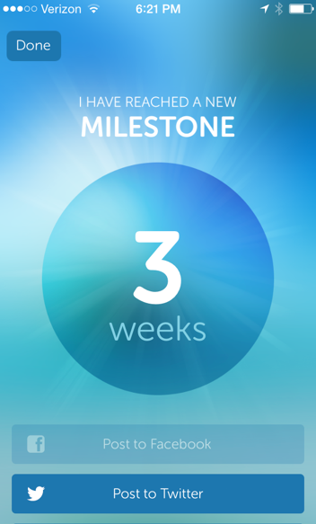 21 Days: 3 Week Milestone